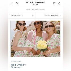 Hill House Ellie Nap dress in Pink Roses | size small